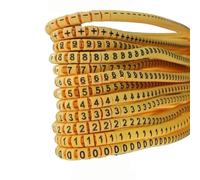 Cable labelling， 120/600PCS Yellow Cable Markers EC-0/1/2/3/5/8 0.5 .75 1 2. 4 6 8 10 12 16 25 35MM2 for Wire Diameter Tubing(1.5mm2 600pcs)