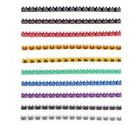 Cable labelling， 150 Pcs Electrical Sticker Wire Number Label Multicolor Cable Markers Labeler Electric 0- Tie Clip-on(0.31x0.20x0.20cm)