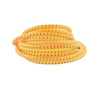 Cable labelling， EC-2 EC-3 100PCS Yellow Cable Markers Single Letters A to Z for Wire Diameter EC-0 EC-1(Ec 1(100pcs),Color 0)