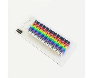 Cable labelling， Wire Label EC-0 EC-1 500pcs Mark Number 0 to 9 Colored 2.5 sqmm Insulation PVC Cable Marker Labels(Ec 0 150pcs 0 9)
