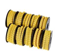 Cable Labels 10 Roll Cable Markers Number Tube EC 1/2.5/4/6 Square 0 to 9 Wire Label Pipe Network Line Sleeve Concave Antiskid PVC Insulation(2.5 Square)