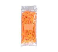 Cable Labels 100Pcs Colorful Cable Ties Plastic Label Strapping Tape Labels Self-Locking Zip Mesh Wire Marker Tools(Orange)