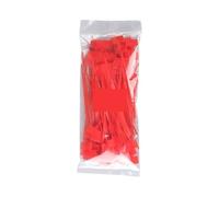 Cable Labels 100Pcs Colorful Cable Ties Plastic Label Strapping Tape Labels Self-Locking Zip Mesh Wire Marker Tools(Red)