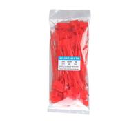 Cable Labels 100Pcs Colorful Nylon Cable Ties Plastic Label Strapping Tape Easy Mark Tag Labels Self-Locking Zip Mesh Wire Marker Tools(Red)