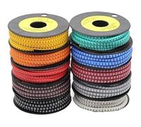 Cable Labels EC-0 EC-1 EC-2 EC-3 0-9 Number Numeral Print Sleeve Tube Label Network Wire Labeled for Cable Identification(1000Pcs EC-2)