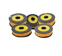 Cable labels with numbered， 1Roll Number Tube EC-0.1 EC-1 EC-2 EC-3 EC-5 Square Cable Marker Colorful Mark Wire M 0 to 9(Number 4,EC-3-6mm)