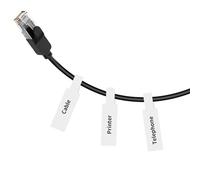 Cable Lable Maker Tape Cord 1 Roll, Printer Sticker Paper 12.5×109mm Waterproof Tear Resistant with Identification Tags Self-Adhesive for D11/D110/D101 Label Maker Oilproof Highly Adhesive (White)