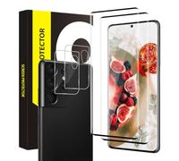 Cable Leader 2+2 Screen Protector for Samsung Galaxy S21 Ultra 5G Screen Protector + Camera Protection, 3D Edge Bubble-Free, 9H Hardness Shatterproof, HD High Sensitivity S21 Ultra Screen Protector