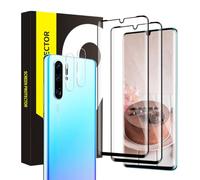 Cable Leader Pack of 2 + 2 Screen Protectors for Huawei P30 Pro, 3D Full Protection Glass, Bubble-Free, Sensitive Touch, 9H Hardness, Scratch-Resistant, HD Huawei P30 Pro Screen Protector + Lens Film