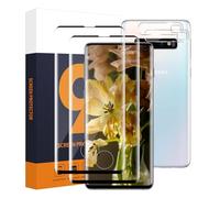 Cable Leader Pack of 2 + 2 Screen Protectors for Samsung Galaxy S10, Camera Protective Film + 9H Hardness Protective Glass for S10, Sensitive Touch, 3D Edge, Ultra Clear Samsung S10 Screen Protector