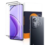 Cable Leader Pack of 2 + 2 Screen Protectors for Xiaomi 12/12X 5G, 3D Curved Anti-Scratch 9H Hardness Ultra Clear Xiaomi 12 5G Screen Protector, Dust-Free Installation Xiaomi 12X Tempered Film