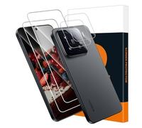 Cable Leader Pack of 2 + 2 Screen Protectors for Xiaomi 15 5G, 9H Hardness, 2.5D Edge Protective Glass with Camera Protection, Sensitive Touch, Anti-Bubble, 0.33 mm High Definition Xiaomi 15 Screen