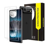 Cable Leader Pack of 2 + 2 Tempered Glass Screen Protectors for Google Pixel 6, 2.5D Round Edge Anti-Scratch Bumper Unbreakable HD Clear High Resolution Pixel 6 Screen Protector