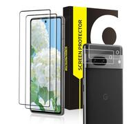 Cable Leader Pack of 2 + 2 Tempered Glass Screen Protectors for Google Pixel 7 Pro 5G, 3D Curved Anti-Scratch 9H Hardness Anti-Dust Pixel 7 Pro Screen Protector, Ultra Clear No-Bubble Anti-Fingerprint