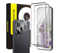 Cable Leader Pack of 2 + 2 Tempered Glass Screen Protectors for Honor 400 Pro 5G, 3D Full Protection Protective Glass, Bubble-Free, Sensitive Touch, 9H Hardness, Scratch-Resistant, HD Honor 400 Pro
