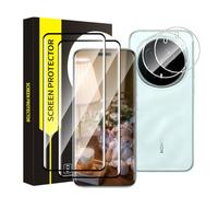 Cable Leader Pack of 2 + 2 Tempered Glass Screen Protectors for Honor Magic 8 Pro 5G, Camera Protection, 9H Hardness Protective Glass, 3D Round Edges, No Bubbles, Sensitive Touch, HD Clear Magic 8 Pro