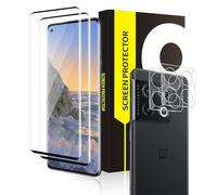 Cable Leader Pack of 2 + 2 Tempered Glass Screen Protectors for Oneplus 10 Pro 5G, HD Anti-Scratch, No Bubbles, Anti-Fingerprint, One Pus 10 Pro Screen Protector, Full 3D Curved Durable Protective