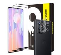 Cable Leader Pack of 2 + 2 Tempered Glass Screen Protectors for Oneplus 9 Pro 5G, Ultra HD, No Bubbles, Anti-Fingerprint, One Plus 9 Pro Screen Protector, Easy Installation, Anti-Scratch Tempered