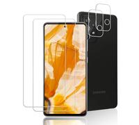 Cable Leader Pack of 2 + 2 Tempered Glass Screen Protectors for Samsung Galaxy A52/A52S 5G, 2.5D Edge Shockproof Screen Protector for A52S 5G, High Quality A52 5G Bubble-Free Protective Glass Film