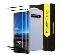 Cable Leader Pack of 2 + 2 Tempered Glass Screen Protectors for Samsung Galaxy S10 Plus 5G, 3D Full Coverage, Ultra Clear, Crystal Clear, Sensitive Touch, 9H Hardness, Anti-Scratch Bumper, Samsung S10