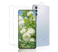Cable Leader Pack of 2 + 2 Tempered Glass Screen Protectors for Samsung Galaxy S21 FE 5G, 2.5D Edge Shockproof Screen Protector for Galaxy S21 FE, High Quality Anti-Dust S21 FE 5G Protective Glass