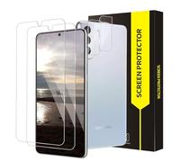 Cable Leader Pack of 2 + 2 Tempered Glass Screen Protectors for Samsung Galaxy S22 5G, 2.5D Round Edge 9H Hardness Anti-Scratch Samsung S22 Protective Glass, High Clarity High Resolution S22 5G Screen