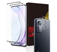 Cable Leader Pack of 2 + 2 Tempered Glass Screen Protectors for Xiaomi 12/12X 5G, Ultra Clear No Bubbles Fingerprint ID mi 12 Screen Protector, Full 3D Curved Ultra Resistant Xiaomi 12X Protective