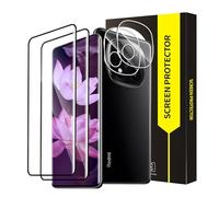Cable Leader Pack of 2 + 2 Tempered Glass Screen Protectors for Xiaomi Redmi Note 14 Pro 5G, 3D Full Coverage, Fingerprint ID, Ultra Clear 9H Hardness, Scratch-Resistant, Bumper, Drop-Resistant