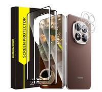 Cable Leader Pack of 2 + 2 Tempered Glass Screen Protectors for Xiaomi Redmi Note 15 Pro Plus 5G, 9H Hardness, Camera Protection, 3D Round Edges, No Bubbles Protective Glass, HD Clear Redmi Note 15