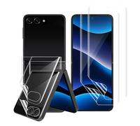 Cable Leader Pack of 2 + 2 TPU Screen Protectors for Samsung Galaxy Z Flip 6 5G, Soft TPU Fits Perfectly Ultra Clear Sensitive Touch Free from Scratches Durable Samsung Z Flip 6 Screen Protector