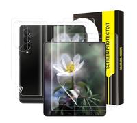 Cable Leader Pack of 2 + 2 TPU Screen Protectors for Samsung Galaxy Z Fold 4 5G, Free from Scratches, Shatter-Proof Samsung Z Fold 4 Film, Ultra Clear Crystal Clear Z Fold 4 5G Screen Protector