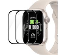 Cable Leader Pack of 2 Screen Protectors for Apple Watch Series 9/8/7 45 mm, Ultra HD Anti-Fingerprint Anti-Oil iWatch 45 mm Protective Glass, 3D Full Screen Anti-Scratch Apple Watch 8 45 mm Glass