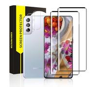 Cable Leader Pack of 2 Screen Protectors for Samsung Galaxy S21 5G, + 2 Camera Protection, 3D Full Coverage Protective Glass, Sensitive Touch, 9H Hardness, 0.33 mm HD Clear View Samsung S21 Screen