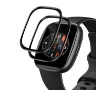 Cable Leader Pack of 2 Tempered Glass Screen Protectors for Fitbit Versa 4 Film, Flexible TPU Scratch-Resistant Screen Film, Touch Accuracy, 3D Full Cover, 0.15 mm HD No Bubbles Fitbit Versa 4 Screen