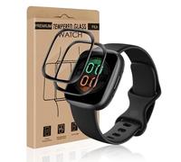 Cable Leader Pack of 2 Tempered Glass Screen Protectors for Fitbit Versa 4/Versa 3/Sense/Sense 2, Free from Scratches, Crystal Clear, Fits Perfectly Ultra Clear Versa 4/Versa 3/Sense/Sense 2 Screen