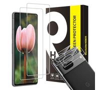 Cable Leader Screen Protector for Google Pixel 7A 5G Screen Protector, 2 + 2 Pieces 9H Hardness Protective Glass + Lens Film, Bubble-Free, 2.5D Sensitive Touch, HD Clear Google Pixel 7A Screen