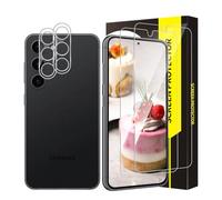 Cable Leader Screen Protector for Samsung Galaxy S23 5G Screen Protector + Camera Protection, 2.5D Edge, 9H Hardness, Shatterproof, Bubble-Free, Anti-Oil, 0.33 mm HD Clear S23 Screen Protector (Pack
