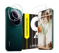 Cable Leader Screen Protector for Xiaomi 17 Ultra 5G, Pack of 2 + 2 9H Hardness Protective Glass + Camera Protection, Sensitive Touch, No Bubbles, 2.5D Round Edge, HD Clear Xiaomi 17 Ultra Screen