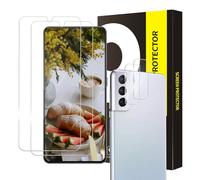 Cable Leader Tempered Glass Screen Protector for Samsung Galaxy S21 Plus 5G, Pack of 2 + 2 9H Hardness Protective Glass + Camera Protection, No Bubbles, 2.5D Edge, Sensitive Touch, HD Clear Samsung