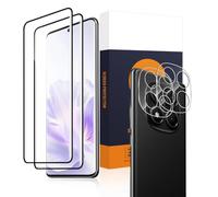 Cable Leader Tempered Glass Screen Protector for Xiaomi Redmi Note 14 Pro 5G, Pack of 2 + 2 Anti-Scratch 9H Hardness HD Clear Xiaomi Note 14 Pro Screen Protector, 3D Curved Double Protection Camera