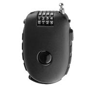 Cable Lock 130 cm, Retractable Combination Lock with 4 Digit Combination Locks, Cable Locks, with Combination Code, Easy to Carry, for Luggage, Bicycles, Motorcycles (Black)