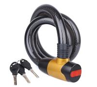 Cable Lock,Bicycle Lock,Heavy Duty Motorcycle Lock,The Lock is Made of Steel Cable and Zinc Alloy and is Very Strong(Size:1.2m Length x23mm Dia/Weight:0.9kg)