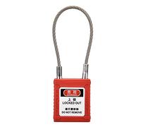 Cable Lock, Lock for Locker with Key Engineering Safety Padlock, Long Beam Rope Lockout Isolation Lock Lock Out Tag Out Padlocks for Electrical Lockout Tag Out Kits