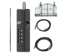 Cable Lock - Security Resettable Locks | Cycling Accessories 4 Digit Combination Chain | Zinc Alloy Steel Multi-Length Heavy Duty Protection for Helmet Cabinet Case Fence Travel Luggage Gym Locker