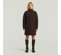 Cable Loose Knit Dress - Brown - Women M