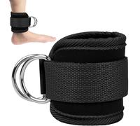 Cable Machine Ankle Wraps - Gym Fitness Straps, Breathable D Ring Cuffs for Leg Training, Strength Exercise Equipment for Abs Hips | Workout Accessories for Men Women