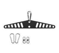 Cable Machine Attachment, Pulley System Adaptor Plate, Heavy Duty Multi-Hole Connector, with Worldwide Fit Reinforced Steel Design, for Door, Wall, Home Gym, Workout Equipment Use