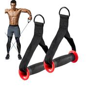 Cable Machine Grips - Single Handle D Grips, High Performance Rubber Coated | Improves Pull Strength, Maximises Muscle Activation, Prevents Hand Fatigue, Optimises Training