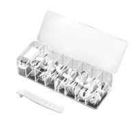 Cable Management Box, 1Pc Cable Organiser Box with 10Pcs Cable Ties, Cable Storage Box with Lid for Hiding Messy Cables Wire Management for Power Socket Sorting