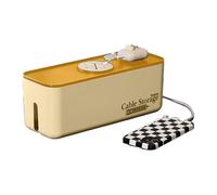 Cable Management Box - Cable Box Organizer | Wire Organizers for Cables | Home Organization Cable Cell Phone Cable Organizer CAJ Cable, Creamy, Consulte la descripción, See description